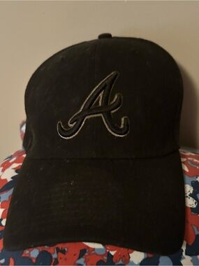 Black Baseball Cap with Embroidered 'A' Logo